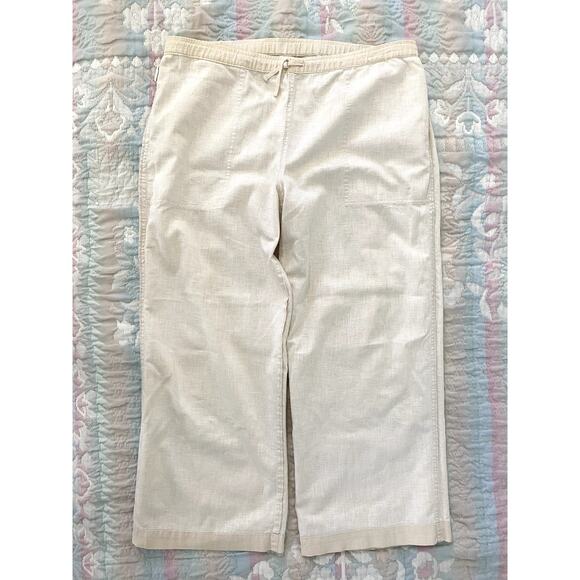 Cotton and Linen Beige Capris by J.Crew - Picture 7 of 8